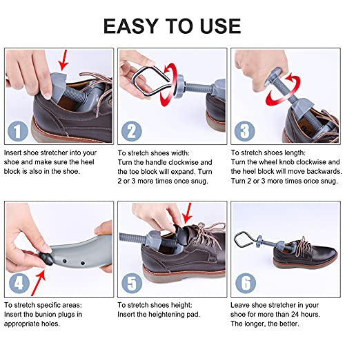 cyrico Shoe Stretcher Men 4-way Shoe Expander Widener Shoe Tree Shape for Wide Feet - Image 5