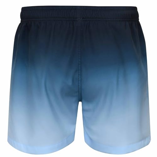 MADHERO Mens Swim Trunks with Compression Liner 2 in 1 Quick Dry Swimming Shorts Swimwear Dark Blue Sky Blue Size XL - Image 5