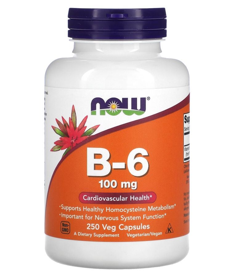 now B-6 100 mg 250 Veg Capsules