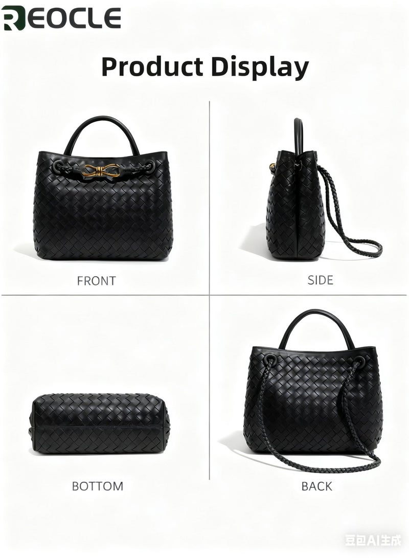 Women Woven Hobo Bag – Adjustable Crossbody Tote Satchel Purse for Casual Everyday Use, Lightweight Fashion Shoulder Bag - Image 4
