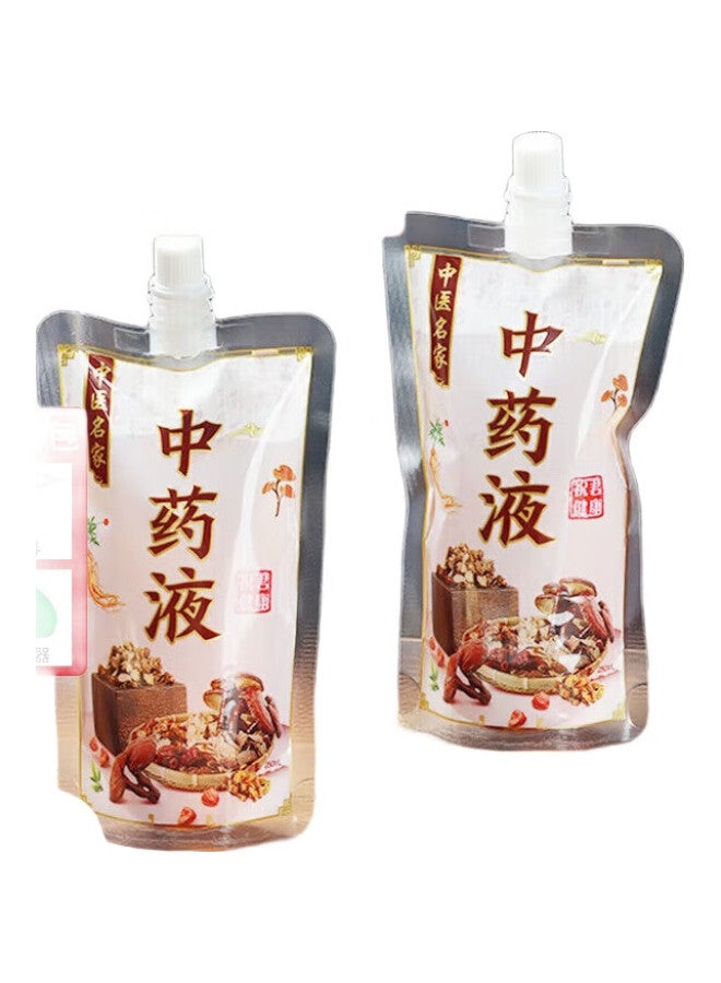 BAIJIE Chinese Medicine Bags 50Pcs * 250Ml Soup Medicine Chinese Medicine Packaging Bags Disposable Herbal Tea Bags Sealed Bags Stand-Up Spout Bags - Image 1