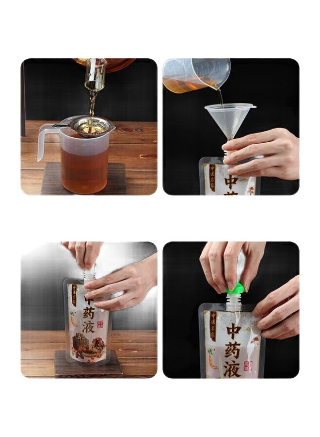 BAIJIE Chinese Medicine Bags 50Pcs * 250Ml Soup Medicine Chinese Medicine Packaging Bags Disposable Herbal Tea Bags Sealed Bags Stand-Up Spout Bags - Image 3