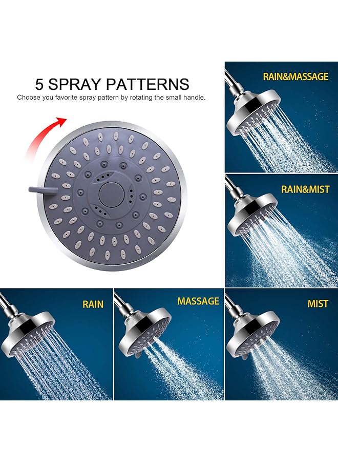 erorex Shower Head Combo 5 Spray Settings - Image 4