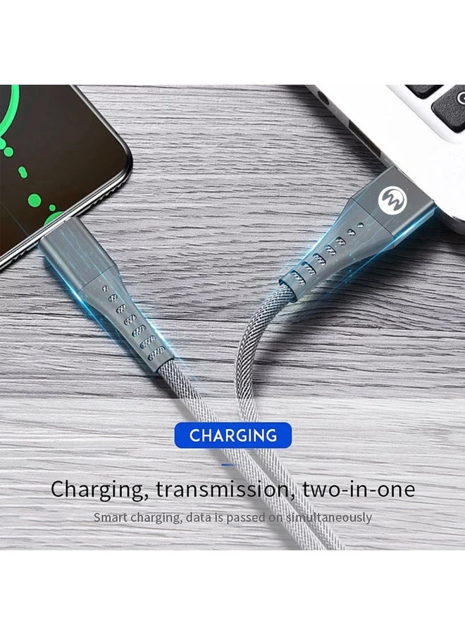 MICRODIGIT Dezire Series DC233M - 1.2M Micro USB Fast Charging (3A) & Data Sync Cable (480Mbps) - Braided, Flexible & Durable with Overheat/Surge Protection for Smartphones, Powerbanks & More - Image 3