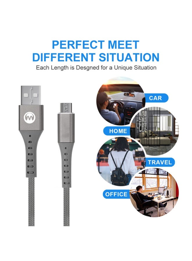 MICRODIGIT Dezire Series DC233M - 1.2M Micro USB Fast Charging (3A) & Data Sync Cable (480Mbps) - Braided, Flexible & Durable with Overheat/Surge Protection for Smartphones, Powerbanks & More - Image 2
