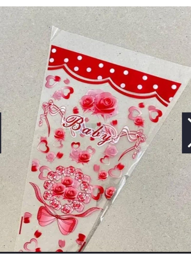 Cone-shaped baby shower gift bags – a touch of elegance for your newborn. Elegant baby shower favors, 50 pieces. - Image 3