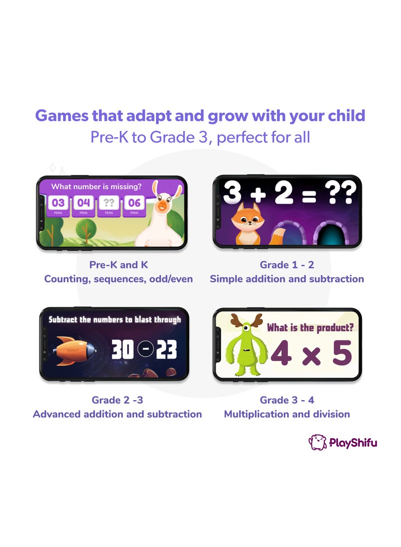 PlayShifu PlayShifu Plugo Count AR-Powered Math STEM Toy with Numbers and Arithmetic Operators for Kids - 250+ Story-Based Interactive Math Challenges Fun Learning, Interactive Game (Mission Math)  - Image 3