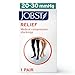 JOBST Relief 2030 mmHg Thigh High Compression Stockings with Silicone Band Open Toe Black Small Petite - Image 4