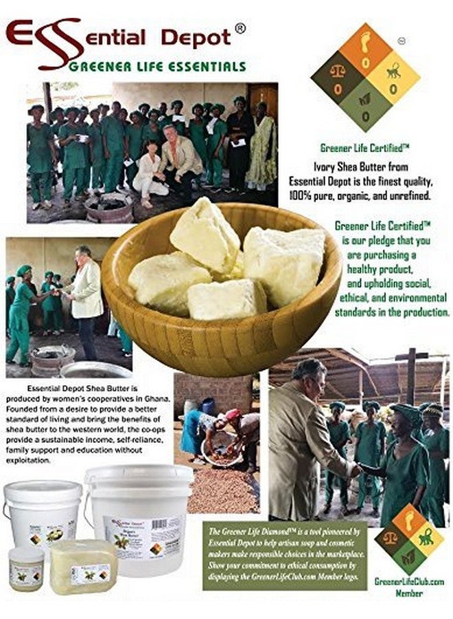 Essential Depot Shea Butter 32 Oz. 2 Lbs Organic Unrefined In Resealable Safety Sealed Hdpe Jar - Image 5