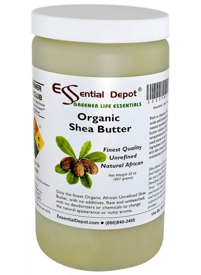 Essential Depot Shea Butter 32 Oz. 2 Lbs Organic Unrefined In Resealable Safety Sealed Hdpe Jar - Image 3