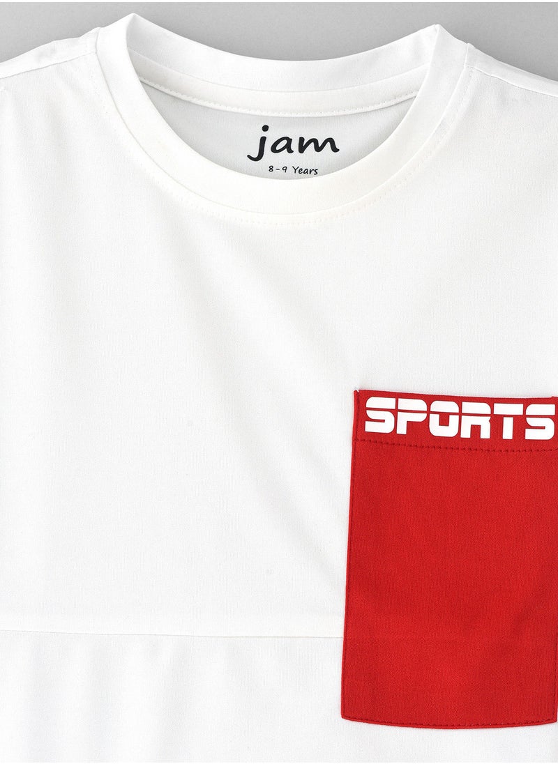 JAM Knit t-shirt with pocket at front  - Image 3