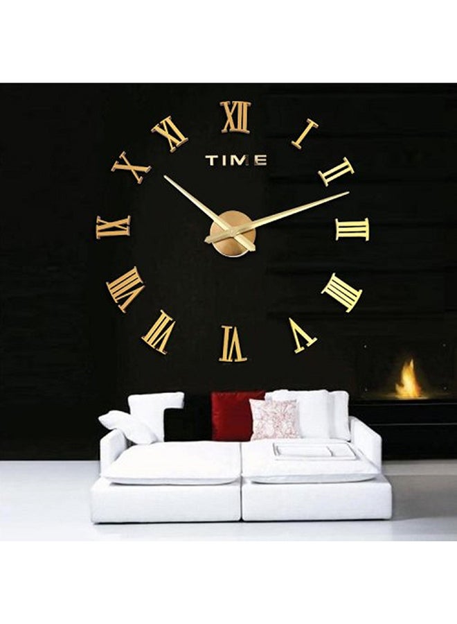 Loquat DIY 3D Roman Numeral Wall Clock Gold 80x120cmcentimeter - Image 2