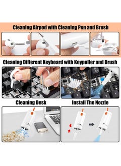 Multifunctional Cleaner Kit for Electronic Devices, Keyboard Cleaning Brush, Headphones Cleaner Kit for AirPods, Multi-Tool for Cleaning Laptop, Keyboard, Earbuds, Camera, Cellphones,Tablets - pzsku/Z12F5A45C54580EC3D384Z/45/_/1718790067/ebdada3c-9332-4d84-acb1-166627762a64