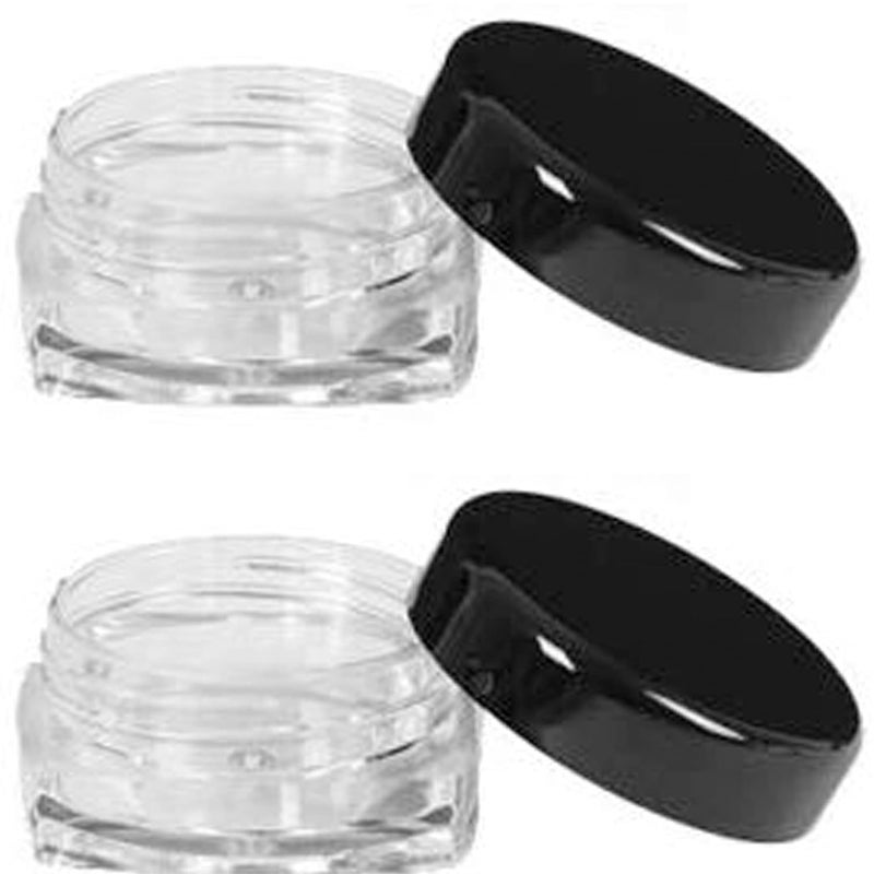 PackDost 5g Diamond Shape Acrylic Jars – Transparent with Black Cap for Creams, Lip Balm, Cosmetics, and More (set of 24) - Image 4