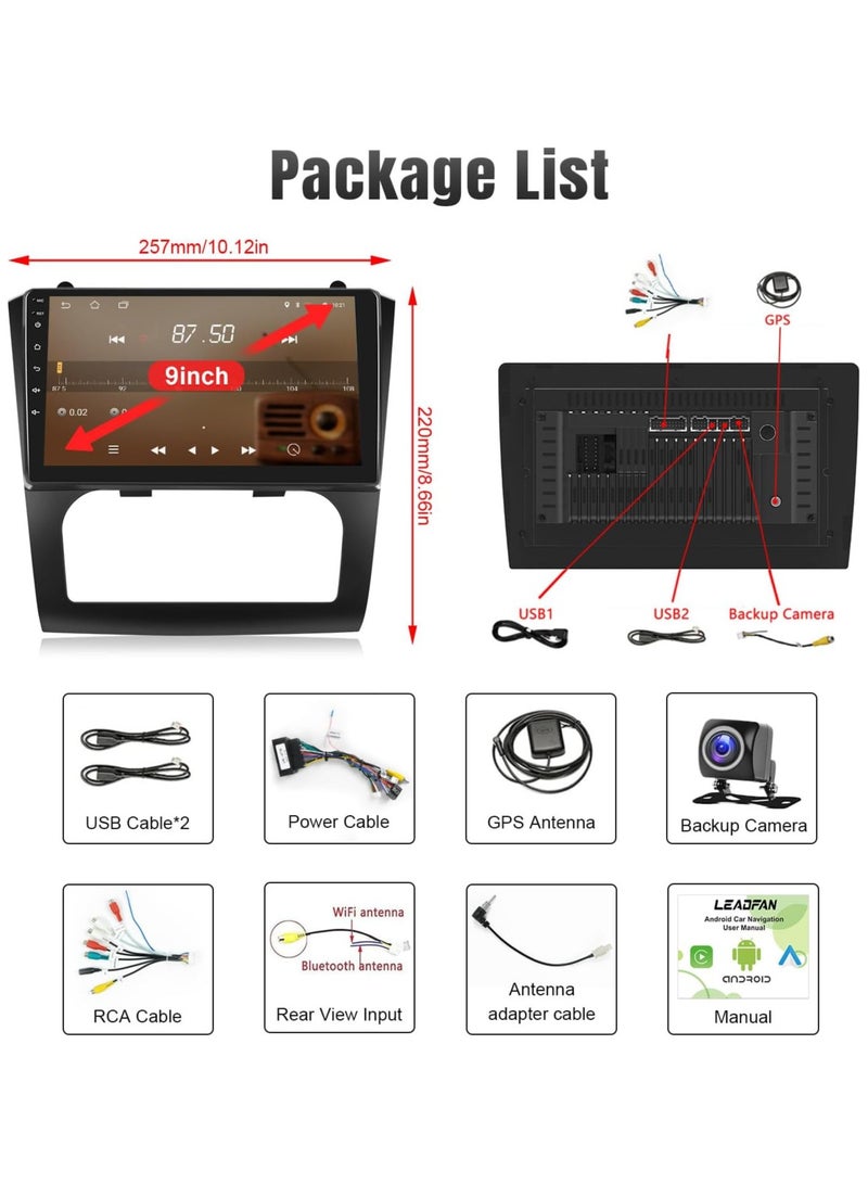 Android Screen For Nissan Altima 2008 To 2012 2GB RAM 32GB ROM Support Apple Carplay Android Auto Full HD Touch Screen built In Bluetooth USB Radio WiFi Play Store Backup Camera include(Automatic AC)