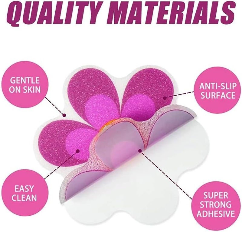 cheekyglo 20pcs Anti Slip Shower Stickers Colorful Flower Stickers Bathtub Dress up Baby Shower Decals Adhesive Appliques for Refrigerators, Windows, Bathtub and Other Smooth Surfaces Decoration - Image 4
