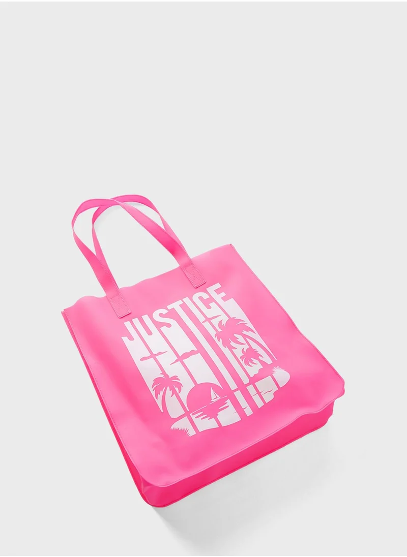 Justice Kids Island Graphic Tote