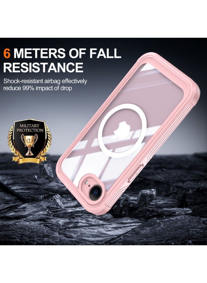 نيبمينينت جراب ميراكيس المغناطيسي لجهاز آيفون 16E - غلاف كامل مع واقي شاشة زجاجي مدمج، 【متوافق مع ماغسيف】 غلاف مقاوم للصدمات بمعيار عسكري 16E بومبر بحجم 6.1 بوصة - Image 3