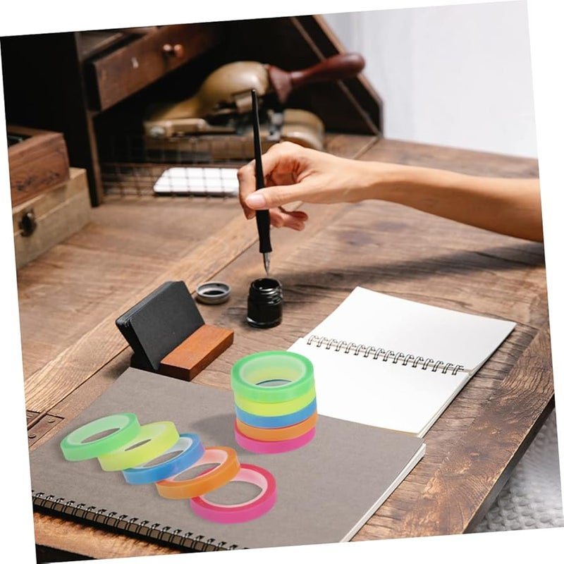 VILLCASE علامات لاصقة ملونة متنوعة 15 لفافة لتعليق الكتب القراءة المركزة للطلاب والمعلمين - Image 3