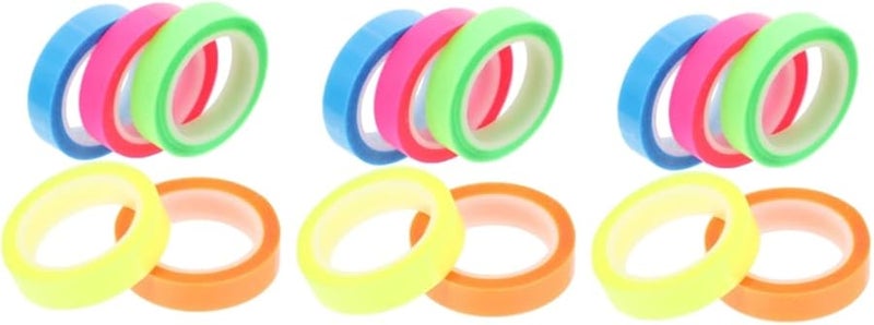 VILLCASE علامات لاصقة ملونة متنوعة 15 لفافة لتعليق الكتب القراءة المركزة للطلاب والمعلمين - Image 1