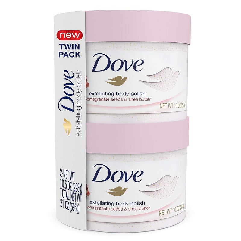 Dove Exfoliating Body Polish, Pomegranate and Shea Butter, 10.5 oz (Pack of 2) - Image 1
