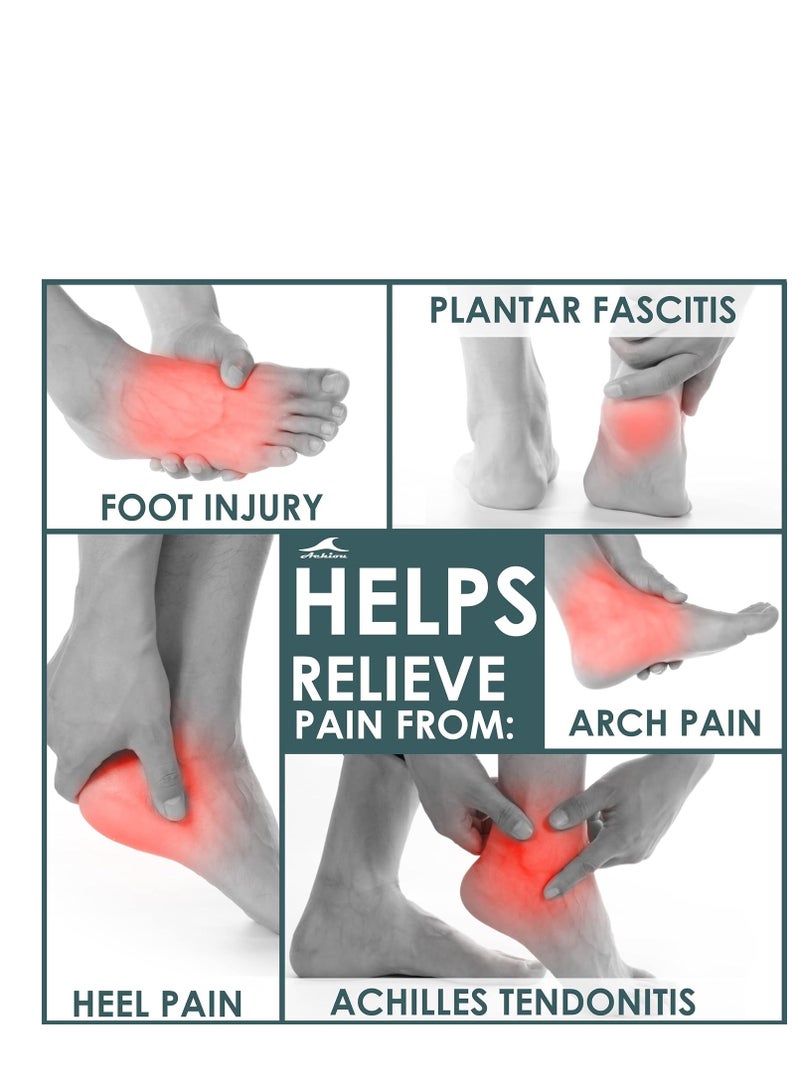 Ankle Compression Sleeve Brace for Women Men Support Socks (Pair) for Plantar Fasciitis Arch Sprained, Achilles Tendonitis, Heel Spurs - Image 4