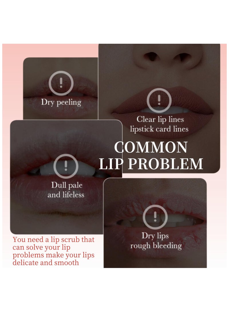 2 Pcs Fruity Lip Scrub, Lip Scrub Exfoliator, Lip Care for Women , Moisturizing Lip Mask, Lip Balm  Moisturizer for Dry Chapped Lip, Lip Exfoliator Scrub, Watermelon  Raspberry Taste - Image 5