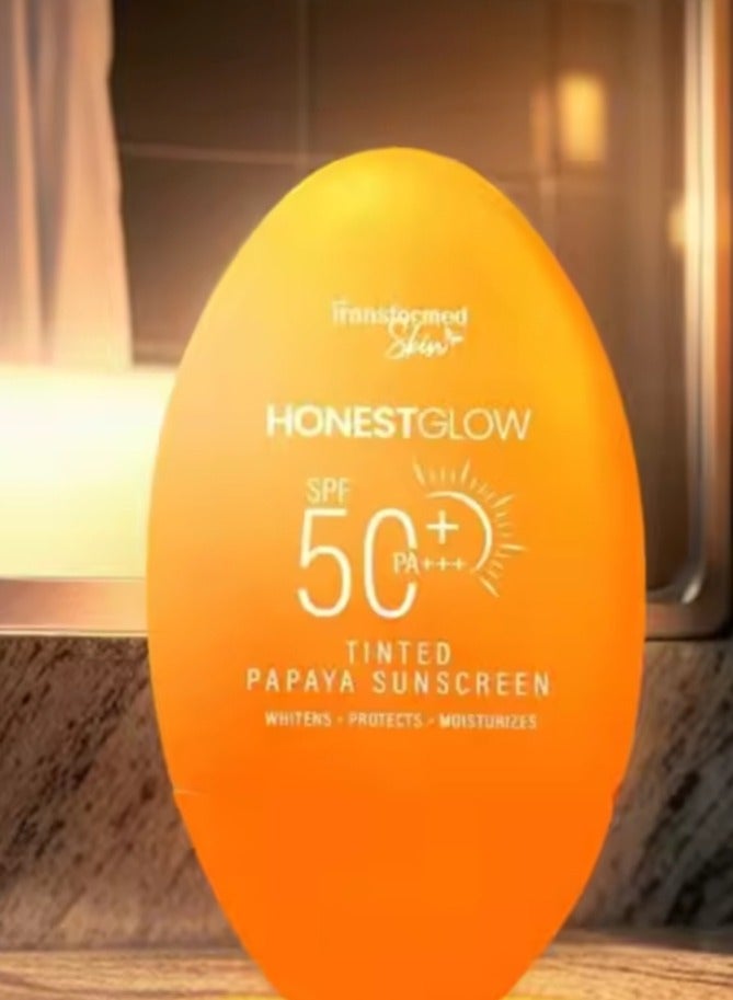Transformed Skin Honest Glow Tinted Papaya Sunscreen SPF 50 PA+++, 50g - Image 2