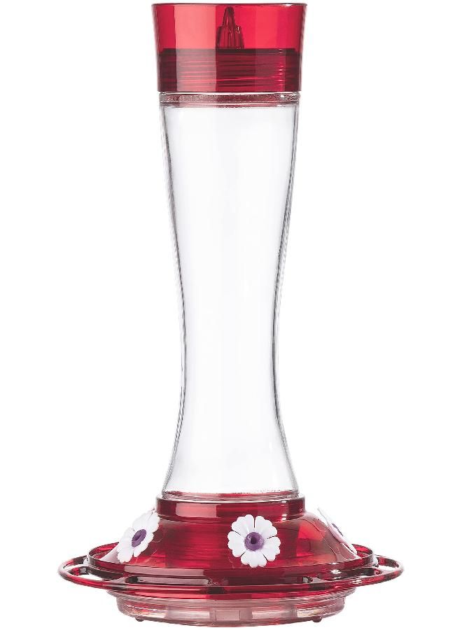 More Birds More Birds Bird Health+ Garnet Hummingbird Feeder, Glass Hummingbird Feeders for Outdoors, 5 Feeding Stations, 20 Ounces  - Image 4