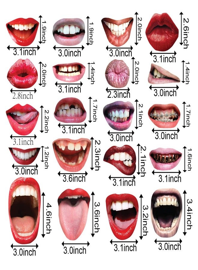 vfruua 20pcs Funny Lip Mouth Photobooth Props Wedding Decoration Funny Lip Photo Booth Birthday Party Decorations Adult Photo Props Valentine's Day Party Decoration Supplies - Image 4