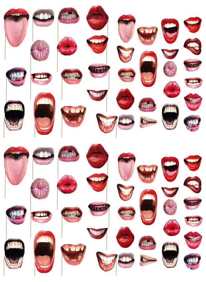 vfruua 20pcs Funny Lip Mouth Photobooth Props Wedding Decoration Funny Lip Photo Booth Birthday Party Decorations Adult Photo Props Valentine's Day Party Decoration Supplies - Image 5