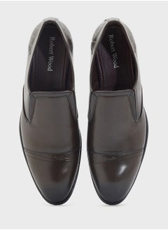 Robert Wood Classic Welt Detail Formal Slip Ons  - Image 4