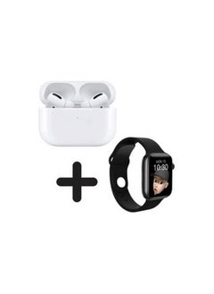 Generic Smart Watch T55 Pro Max Combo - Watch + BT Earbuds + Dual Straps changeable Calls Health Tracker All Notifications for Android / IOS - Color Black  - Image 2