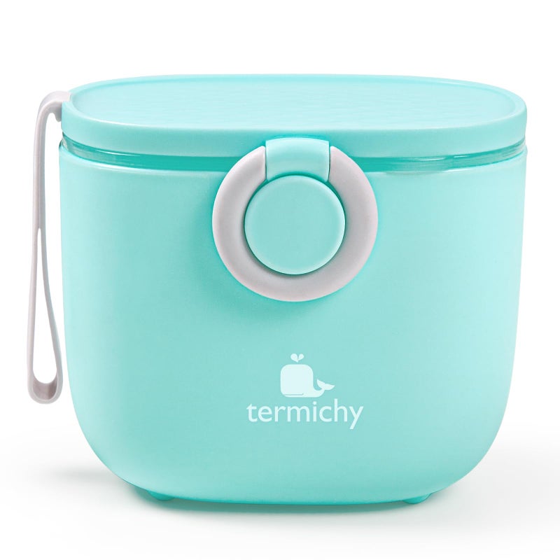 Termichy Baby Formula Dispenser Portable Milk Powder Dispenser Container with Carry Handle and Scoop for Travel Outdoor Activities with Baby Infant 88OZ 055LB 250g Blue