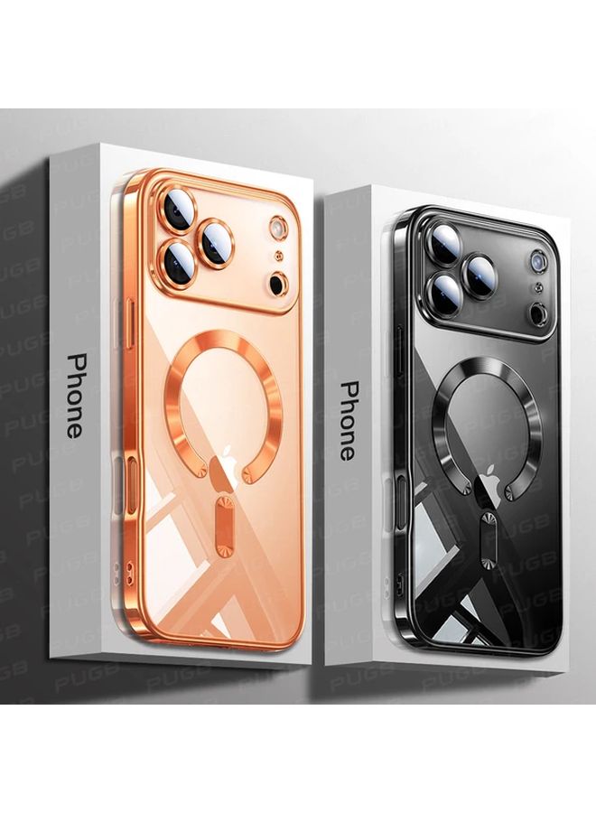 علبة شحن لاسلكية مغناطيسية شفافة لهاتف iPhone 16، باللون الأزرق الفاتح، مقاومة للصدمات، بتصميم نحيف ومناسب - Image 1