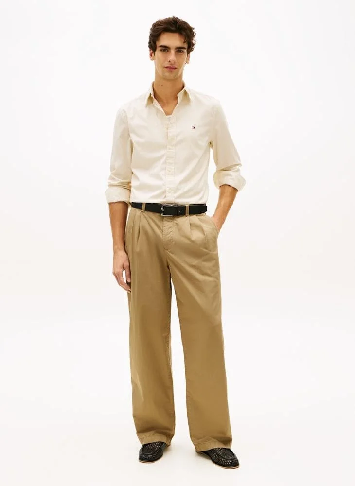 TOMMY HILFIGER  TH Flex Regular Fit Poplin Shirt for Men | Best Price UAE