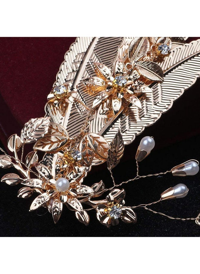 Suoirblss Metal Leaf Feather Hair Accessories Wedding Girl Women Hairpin Hair Claw Clip Jaw Clips Duckbill Clip  - Image 3