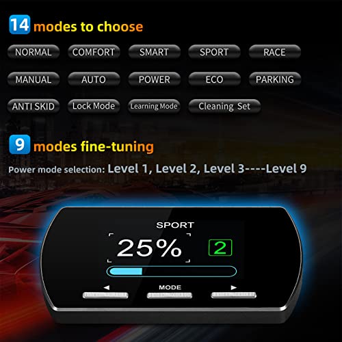 MAIMEIMI Throttle Response Controller 9 Drive Modes Throttle Controller MAIMEIMI Electronic Racing Accelerator Compatible with Toyota Tacoma FJ Cruiser 4Runner Hilux Fortuner Innova Innova Prius Prado - Image 4