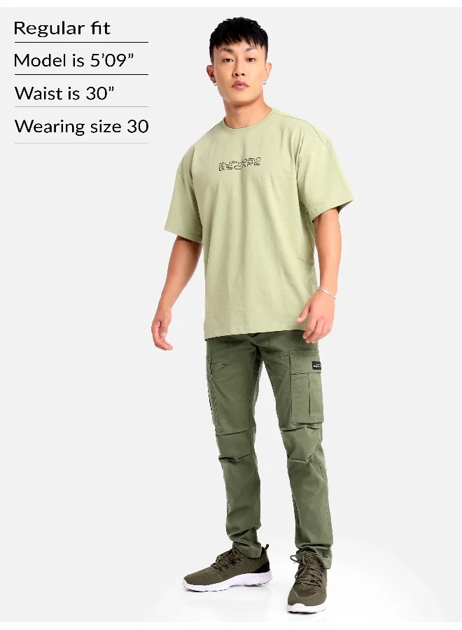 Beyoung Sage green Cargo Pants for Men