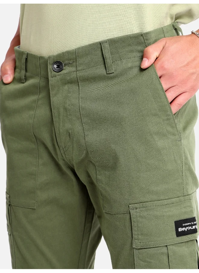 Beyoung Sage green Cargo Pants for Men