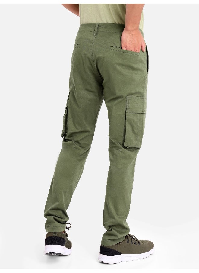 Beyoung Sage green Cargo Pants for Men  - Image 3