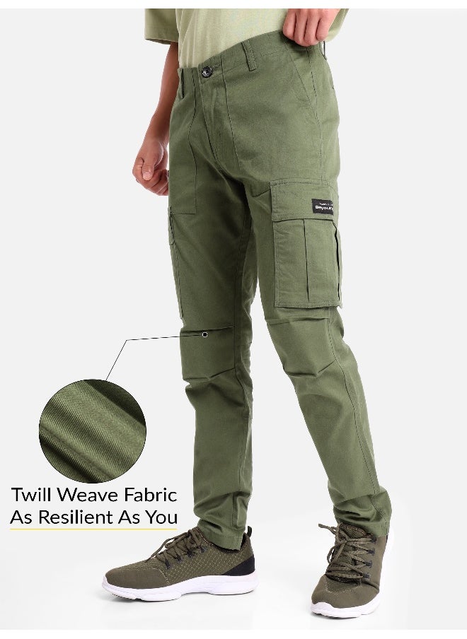 Beyoung Sage green Cargo Pants for Men  - Image 4