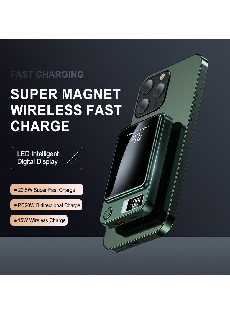 CREATIVE LIFE Fast Charging 22.5W Output Magnetic Wireless Power Bank 10000mAh Safe Battery Pack For iPhone 15 14 13 Pro Samsung S22 and all Phone Colour Black - Image 5