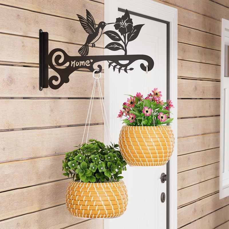BBTFAA Metal Plant Hooks (2-Pack) - Decorative Wall Hangers with Bird Design for Indoor & Outdoor Use - Hanging Brackets for Plants, Flower Baskets, Bird Feeders, Lanterns - Patio, Garden, Home Decor - Image 2