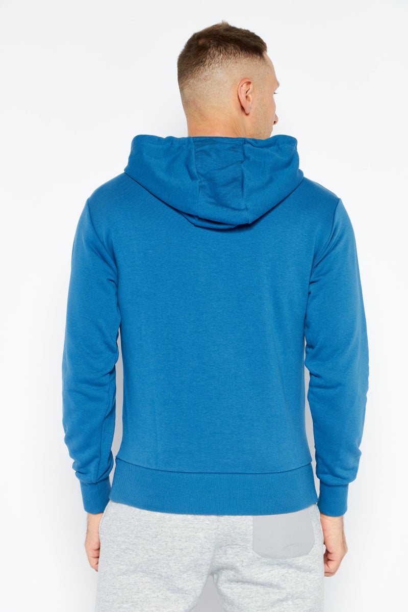 New Balance Men Sportswear Fit Training Hoodie, Blue  - Image 3