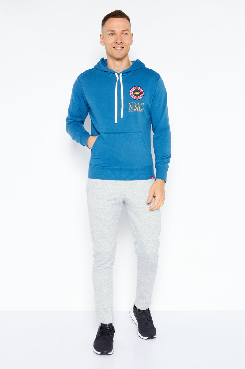 New Balance Men Sportswear Fit Training Hoodie, Blue  - Image 4