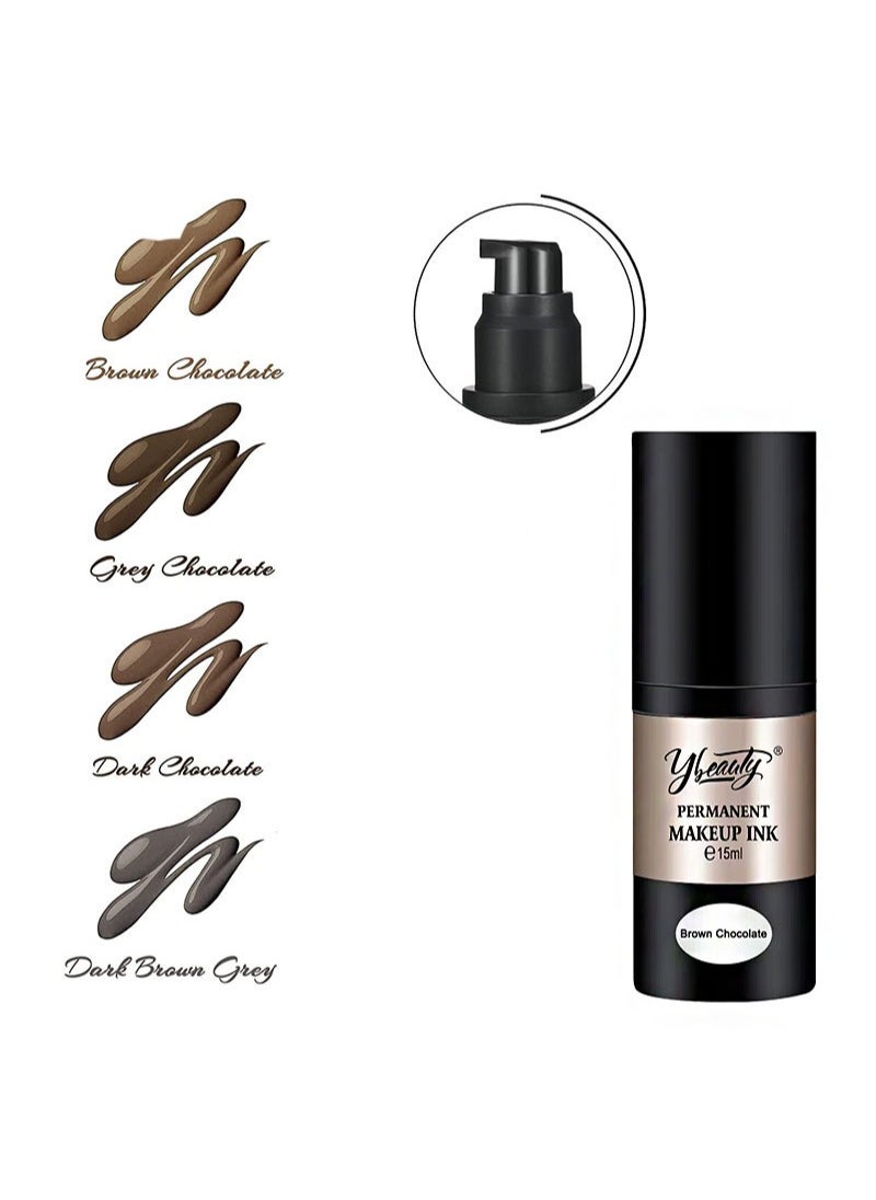 Ybeauty - New Microblading Permanent Makeup Pigment 15ML/0.5FL.OZ Professional Tattoo Ink Natural Plant Permanent Eyebrow Eyeliner Lip Pigment (Black) - Image 1