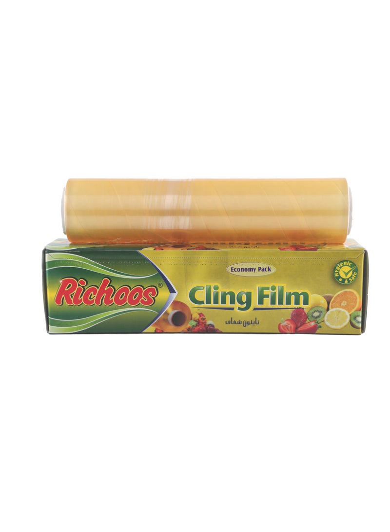Richoos Cling Film Roll 1.3 kg Gross Weight – 30 cm Width, Food-Grade Wrap for Freshness, Storage, and Cooking. 2.6kg gross 2 roll - Image 3