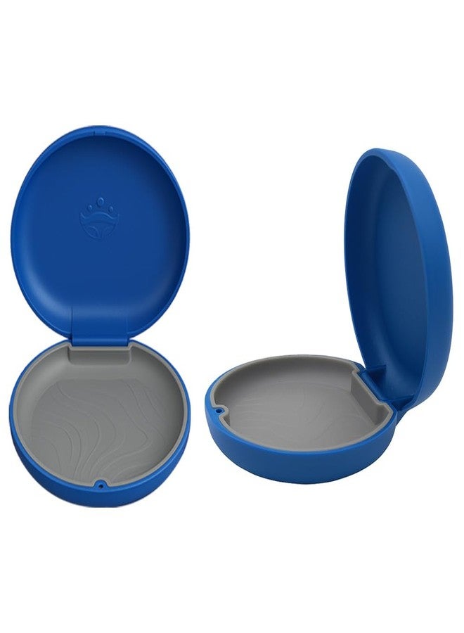 Dentosmile Slim Aligner Case/Aligner and Retainer Case/Dental Orthodontic Retainer Box - Sparkle Blue Colour with Silicone Layer - Image 1