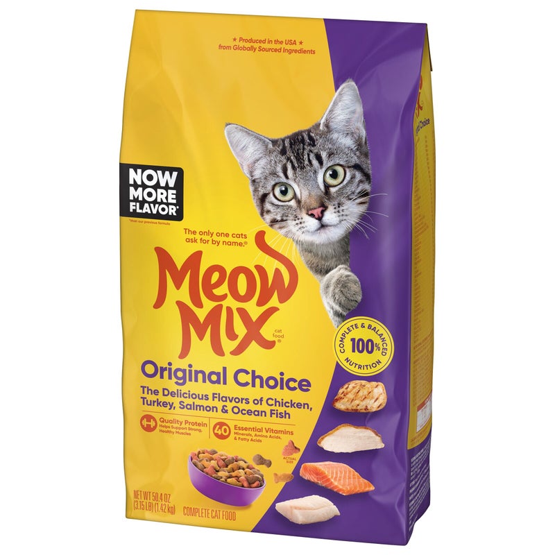 Meow Mix Original Choice Cat Food Bag 1.42kg - Image 3